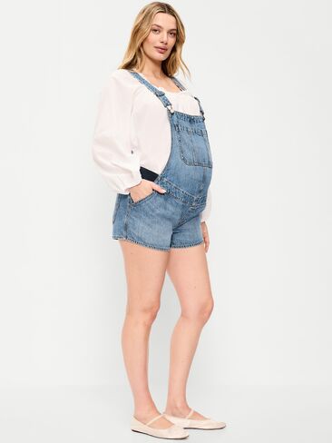 Old Navy Maternity Side-Panel Jean Shortalls - Melvyn in Saudi Arabia