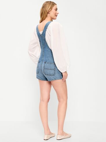 Old Navy Maternity Side-Panel Jean Shortalls - Melvyn in Saudi Arabia