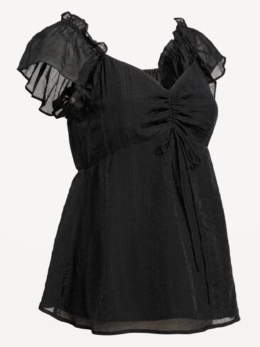 Old Navy Maternity Ruffle-Sleeve Top - Black Jack in Saudi Arabia