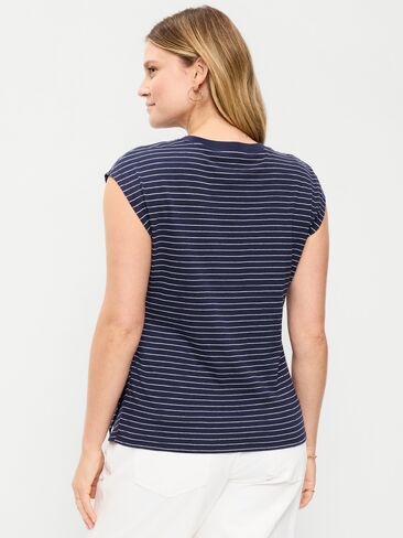 قميص جيرسي للحوامل برباط جانبي من Old Navy - شريط كحلي in Saudi Arabia