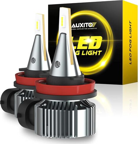 "مصباح AUXITO H3 LED، 16,000LM 600% أكثر سطوعًا، عمر 10 سنوات، مقاس 1:1 Plug-n-Play، تركيب مثالي 100%، مصباح ضباب LED H3 لمصباح الضباب، DRL، Canbus جاهز، حزمة من 2". in Kuwait