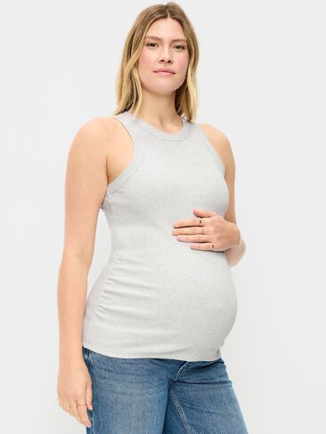 Old Navy Maternity High-Neck Tank Top - Light Gray Heather in Saudi Arabia