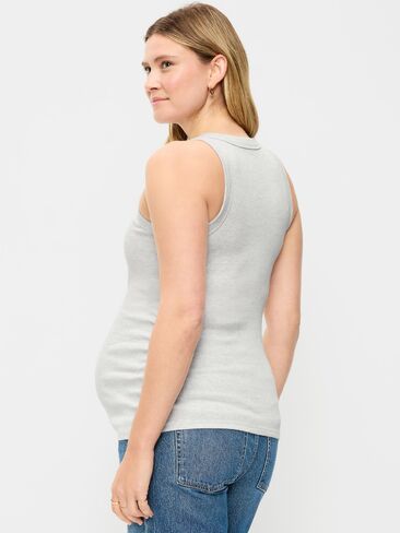 Old Navy Maternity High-Neck Tank Top - Light Gray Heather in Saudi Arabia