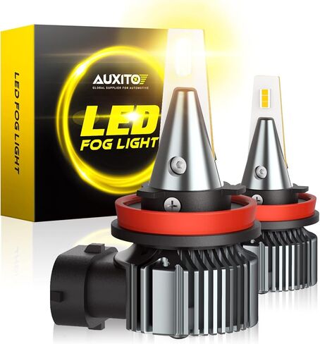 "مصباح AUXITO H3 LED، 16,000LM 600% أكثر سطوعًا، عمر 10 سنوات، مقاس 1:1 Plug-n-Play، تركيب مثالي 100%، مصباح ضباب LED H3 لمصباح الضباب، DRL، Canbus جاهز، حزمة من 2". in Kuwait