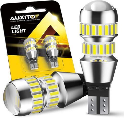 AUXITO 194 LED License Plate Light Canbus Error Free, 6000K White 168 175 2825 T10 W5W LED Bulbs for Car Interior Map Dome Trunk Exterior Parking Lights, Pack of 2 in Saudi Arabia