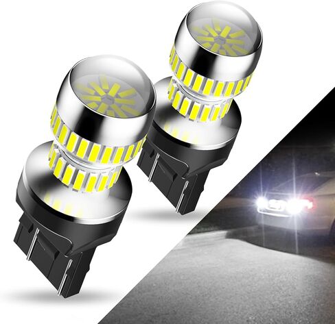 AUXITO 194 LED License Plate Light Canbus Error Free, 6000K White 168 175 2825 T10 W5W LED Bulbs for Car Interior Map Dome Trunk Exterior Parking Lights, Pack of 2 in Saudi Arabia
