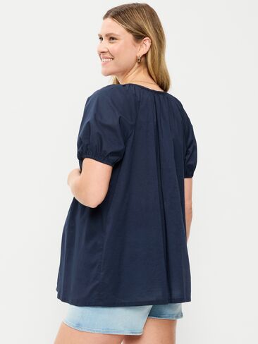 قميص Old Navy Maternity Airy بأزرار سفلية - عمق القطب الشمالي in Saudi Arabia