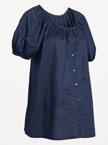 قميص Old Navy Maternity Airy بأزرار سفلية - عمق القطب الشمالي in Saudi Arabia