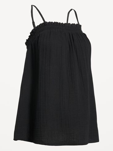 Old Navy Maternity Crinkle Gauze Tank Top - Black Jack in Saudi Arabia