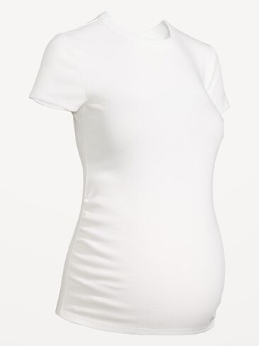 Old Navy Maternity Snug Short-Sleeve T-Shirt - White Lilies in Saudi Arabia