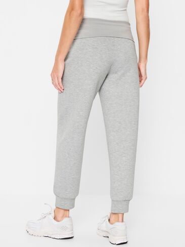 Old Navy Maternity Bounce Fleece Rollover-Waist Jogger Sweatpants - Heather Gray in Saudi Arabia