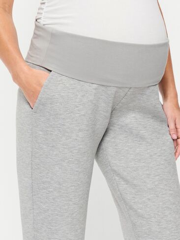 Old Navy Maternity Bounce Fleece Rollover-Waist Jogger Sweatpants - Heather Gray in Saudi Arabia