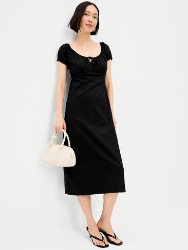 Old Navy Short-Sleeve Scoop-Neck Midi Dress - Black Jack in Saudi Arabia
