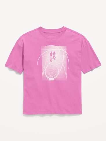 Old Navy Oversized Short-Sleeve Graphic T-Shirt for Boys - VIOLETTA in Saudi Arabia