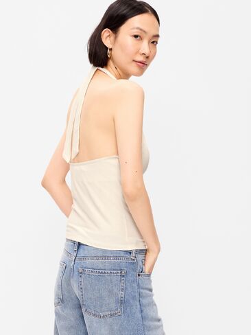 Old Navy Cowl-Neck Halter Top - Sea Salt in Saudi Arabia