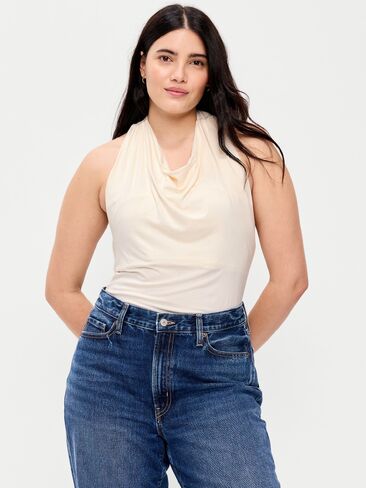 Old Navy Cowl-Neck Halter Top - Sea Salt in Saudi Arabia
