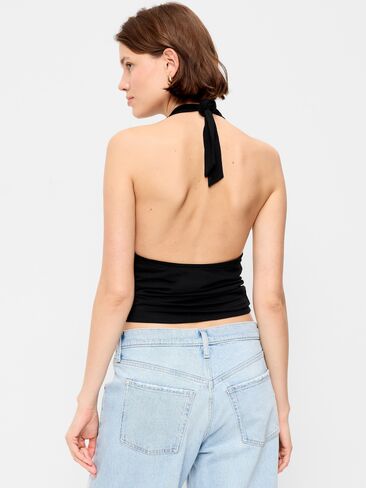 Old Navy Cowl-Neck Halter Top - Black Jack in Saudi Arabia
