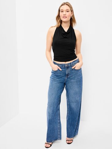 Old Navy Cowl-Neck Halter Top - Black Jack in Saudi Arabia