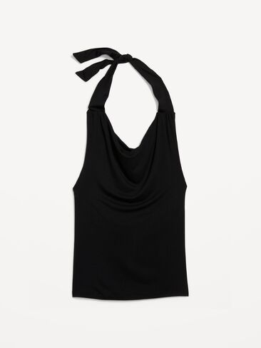 Old Navy Cowl-Neck Halter Top - Black Jack in Saudi Arabia