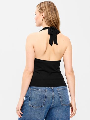Old Navy Cowl-Neck Halter Top - Black Jack in Saudi Arabia
