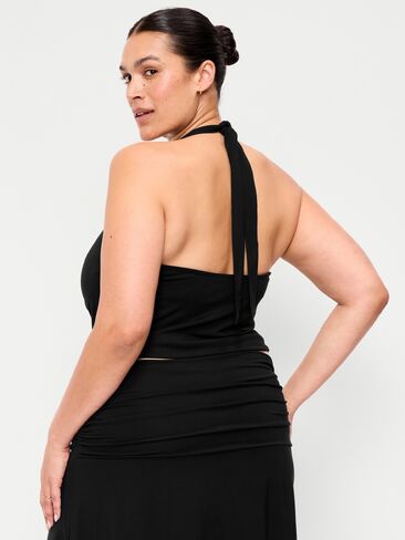 Old Navy Cowl-Neck Halter Top - Black Jack in Saudi Arabia