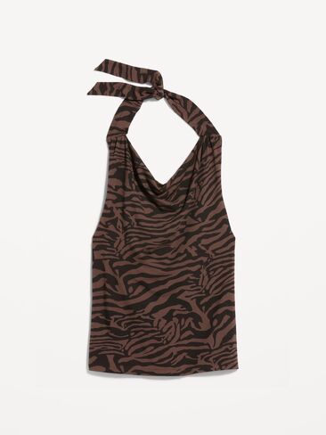 Old Navy Cowl-Neck Halter Top - Black Zebra in Saudi Arabia