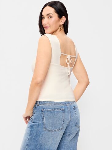 Old Navy Cap-Sleeve Tie-Back Top - Sea Salt in Saudi Arabia