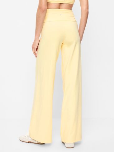 Old Navy High-Waisted PowerChill Fold-Over Wide-Leg Pants - Golden Straw in Saudi Arabia