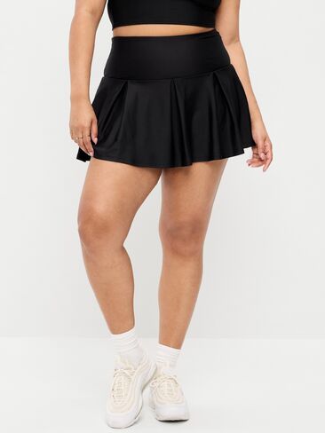 Old Navy Extra High-Waisted Drop-Waist PowerSoft Skort - Black Jack in Saudi Arabia