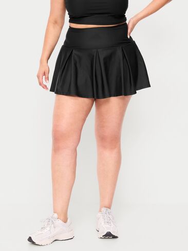 Old Navy Extra High-Waisted Drop-Waist PowerSoft Skort - Black Jack in Saudi Arabia