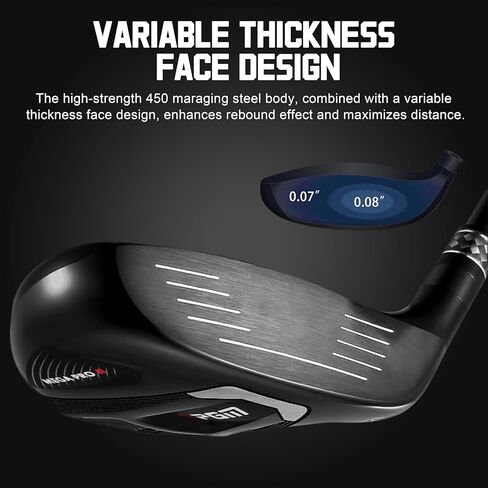 PGM 45.5" Golf Club Driver for Men Right Handed with Adjustable Loft and Tungsten Weighting, R&A and USGA Certified Driver Golf with Headcover in Saudi Arabia