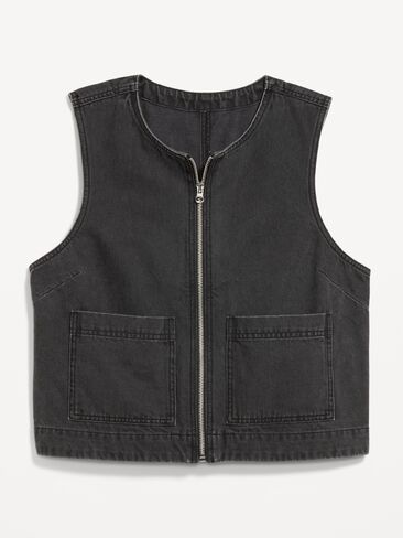 Old Navy Zip-Front Utility Vest - Coal in Saudi Arabia