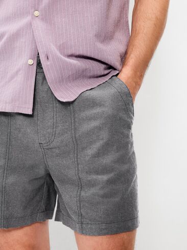 Old Navy 90's Loose Linen-Blend Shorts -- 5-inch inseam - Gray in Saudi Arabia