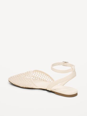 Old Navy Raffia Slingback Flats for Women - Bone in Saudi Arabia