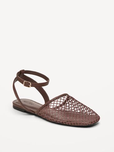 Old Navy Raffia Slingback Flats for Women - Peppercorn in Saudi Arabia