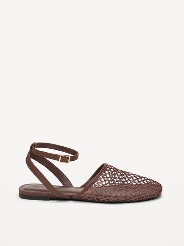 Old Navy Raffia Slingback Flats for Women - Peppercorn in Saudi Arabia