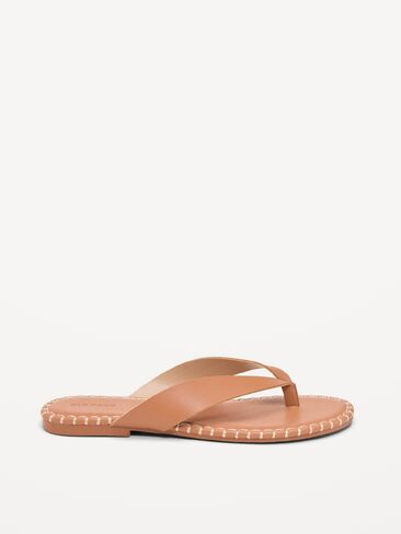 Old Navy Whipstich Flip-Flops for Women - Tan in Saudi Arabia