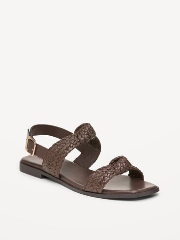 Old Navy Raffia Sandals for Women - Chocolate in Saudi Arabia