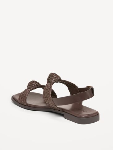Old Navy Raffia Sandals for Women - Chocolate in Saudi Arabia