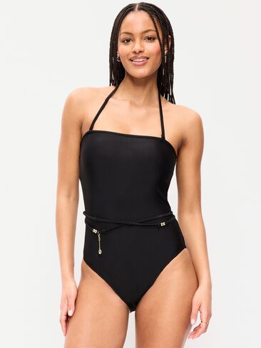Old Navy Strapless Belted One-Piece Swimsuit - Black Jack in Saudi Arabia