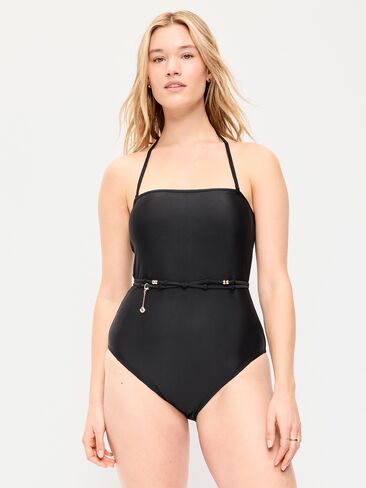 Old Navy Strapless Belted One-Piece Swimsuit - Black Jack in Saudi Arabia
