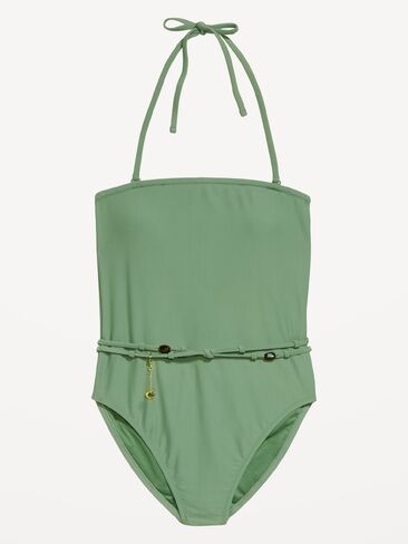 Old Navy Strapless Belted One-Piece Swimsuit - Green Fern in Saudi Arabia