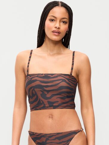 Old Navy Tie-Back Bandeau Swim Top - Zebra in Saudi Arabia