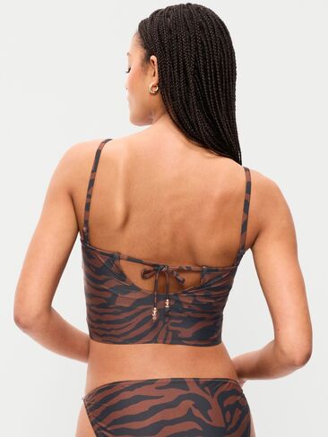 Old Navy Tie-Back Bandeau Swim Top - Zebra in Saudi Arabia