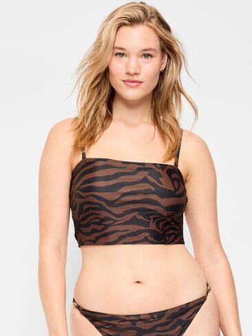 Old Navy Tie-Back Bandeau Swim Top - Zebra in Saudi Arabia