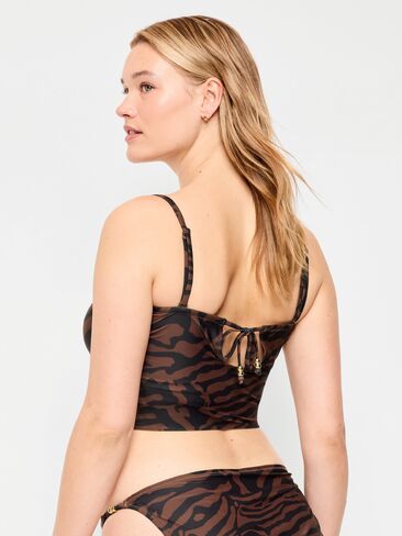 Old Navy Tie-Back Bandeau Swim Top - Zebra in Saudi Arabia