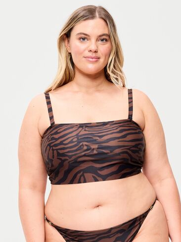 Old Navy Tie-Back Bandeau Swim Top - Zebra in Saudi Arabia
