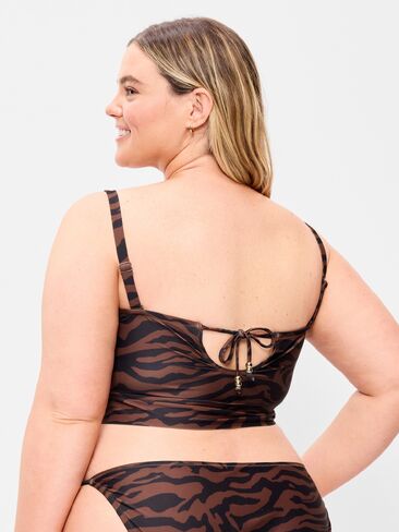Old Navy Tie-Back Bandeau Swim Top - Zebra in Saudi Arabia
