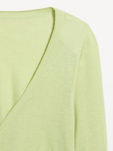 Old Navy Merino Wool-Blend Sheer Cropped V-Neck Cardigan - Coriander in Saudi Arabia