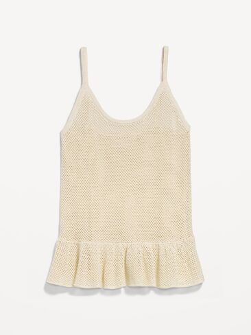 Old Navy Metallic Peplum Tank Top - Sea Salt in Saudi Arabia